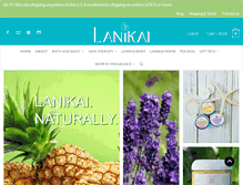 Tablet Screenshot of lanikaibathandbody.com